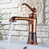 Juno Turin Rose Gold Finish Brass Bathroom Sink Faucet