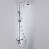 Juno Widespread Wall Installation Shower Head Faucet with Handheld Shower