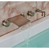 Juno Wall Mount Bath-tub Waterfall Faucet with Handheld Shower