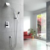 Juno Wall Mount Waterfall Chrome Finish Shower Faucet with Hand Held Shower Head