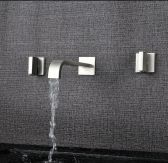 Juno Latori Brushed Nickel Wall Mount Faucet Bathroom