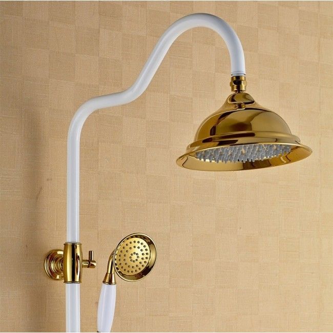 JunoShowers Antique Brass Shower Set