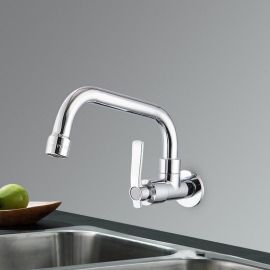 Juno JSM2550 Single Lever Wall Mount 360 Rotating Kitchen Sink Faucet