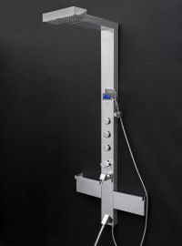 Hammer Stainless Steel Rainfall Shower Panel with Handheld Shower Head