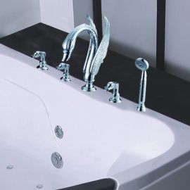 5 Holes Chrome Waterfall Bathtub Faucet Features