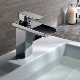 Fort Chrome Finish Brass Body LED Bathroom Sink Faucet 