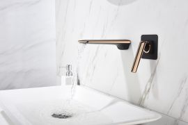 Black and Rose gold faucet
