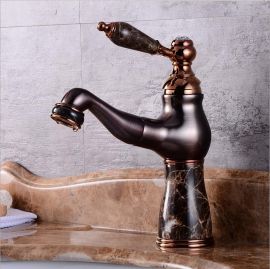 Ceramic Rose Gold Pull Out Deck Install Bathroom Sink Faucet
