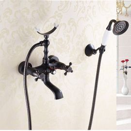 Dark Oil Rubbed Bronze Wall Mount Claw Foot Tub Faucet