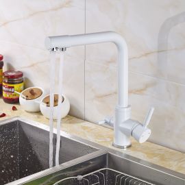 Dual Handle 360 Degree Rotation Purification Kitchen Sink Faucet