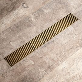 brushed gold finihs bathroom shower drain