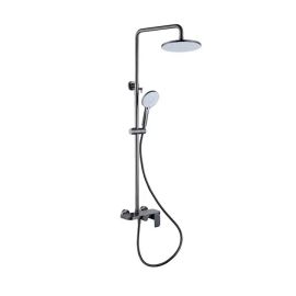 Juno Commercial Chrome Finish Wall Mounted Single Handle Round Shower System