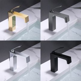 Juno Commercial Gold Single Handle Waterfall Bathroom Faucet