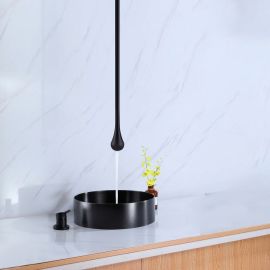 Juno commercial Matte Black Ceiling Mounted Single Handle Bathroom Faucet