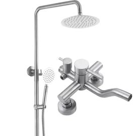 Juno Commercial Stainless Steel Wall Mounted Exposed Shower Set