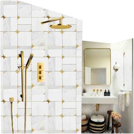 Juno Gold Plated Wall Mount Shower Head Set