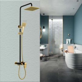Square Luxury ABS Rain Waterfall Shower 10 Inch Shower Head