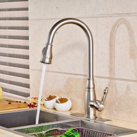 Kitchen Pull Out Sink Faucet Brushed Nickel