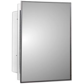 Mirrors Recessed Framed Mirror Bright Steel Medicine Cabinet