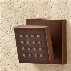 Oil Rubbed Bronze Square Jetted Body Shower