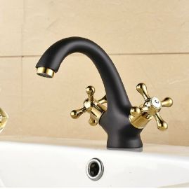 L'Aquila Oil Rubbed Bronze Bathroom Vessel Sink Faucet Deck Mounted Oil Rubbed Bronze