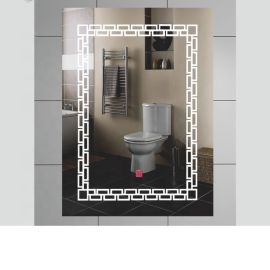 Juno New Wall Hanging Touch button Control Rectangle Bathroom LED Mirror
