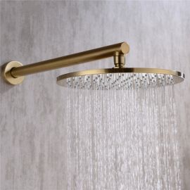 Round Gold Wall Mounted Single Handle Bathroom Shower 