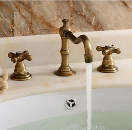 Vintage Antique Style Basin Mixer Tap Vessel Bathroom Sink Faucet  6