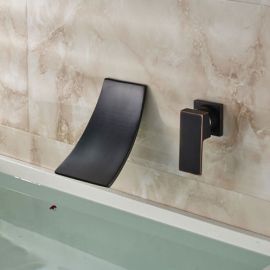 Waterfall Single Lever Bathroom Sink Faucet Dark Oil Rubbed Bronze