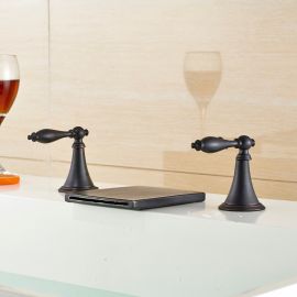Widespread Bathtub Waterfall Faucet Oil Rubbed Bronze