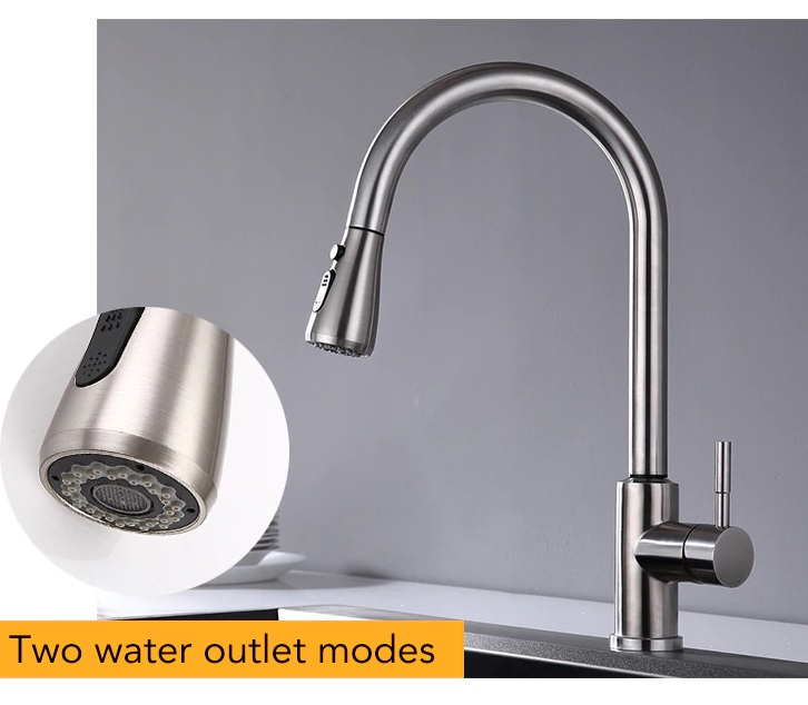 brushed nickel touch kitchen faucet