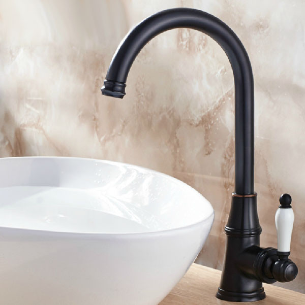 Euro Oil Rubbed Bronze Deck Mount Bathroom Basin Faucet