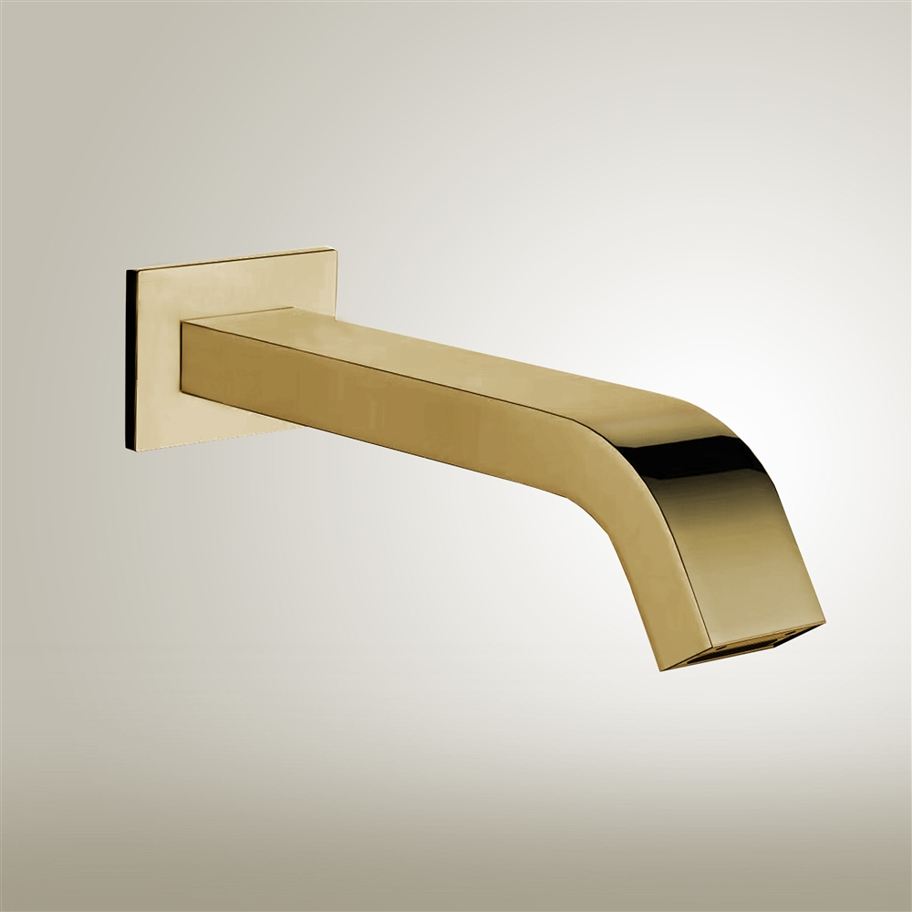 Gold wall mount sensor faucet