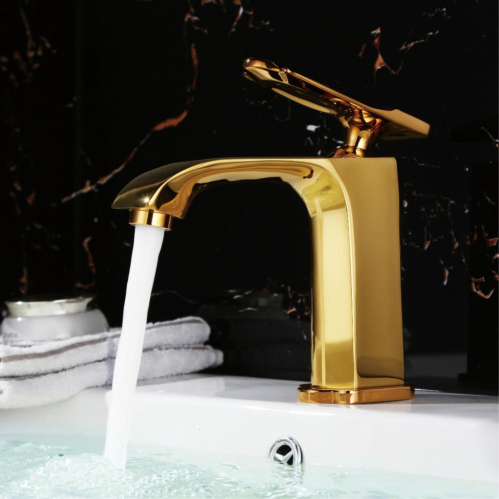 Gold bathroom sales faucets