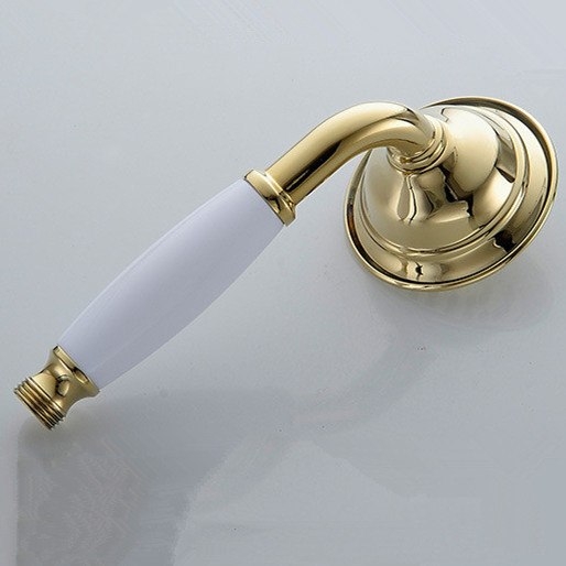 Gold Polished Large Bathroom Shower with Hand-Held Shower