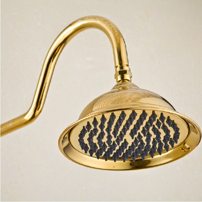 Antique Gold Dual Handle Copper Shower Bathroom Shower & Hand Held Shower Antique Gold Dual Handle Copper Shower Bathroom Shower & Hand Held Shower