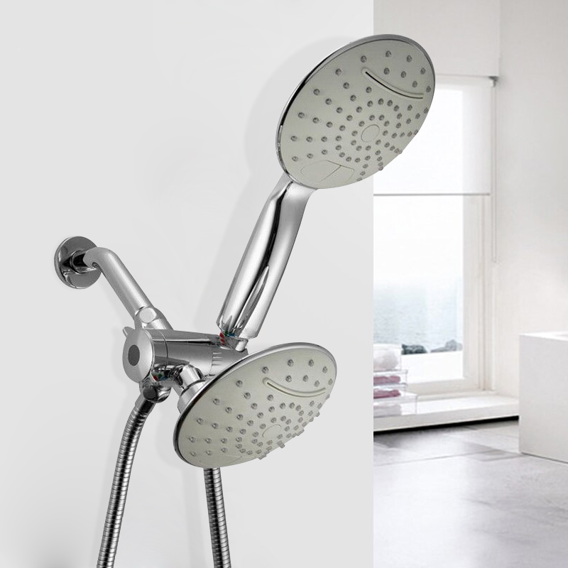 chrome dual rainfall waterfall shower head