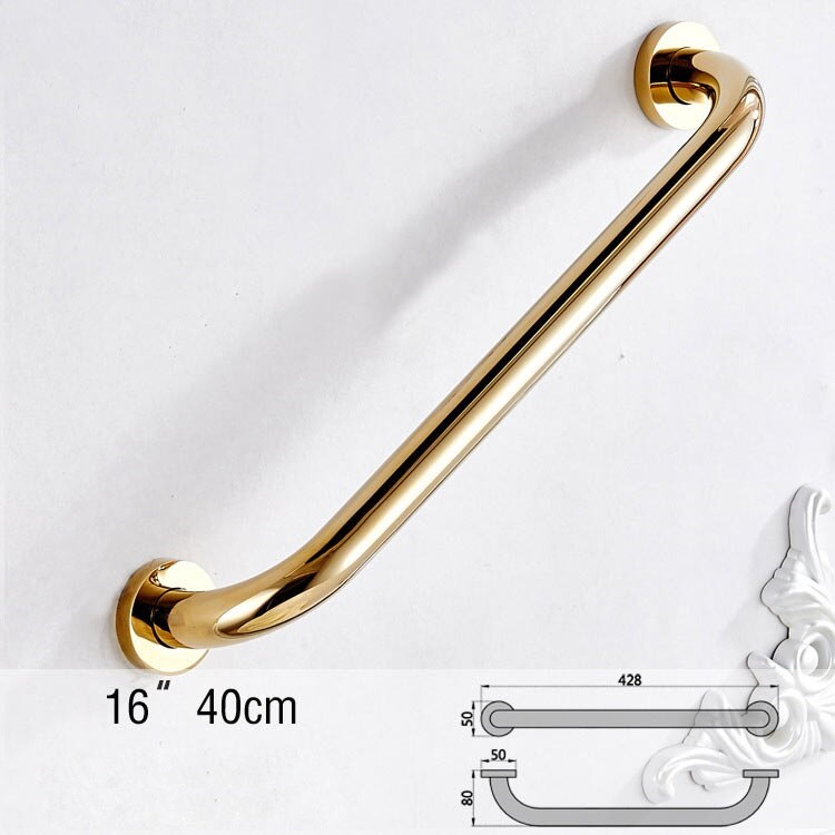 12", 16", 20" Juno Shower Grab Bars Gold Finish Bathroom Tub Toilet Handrail