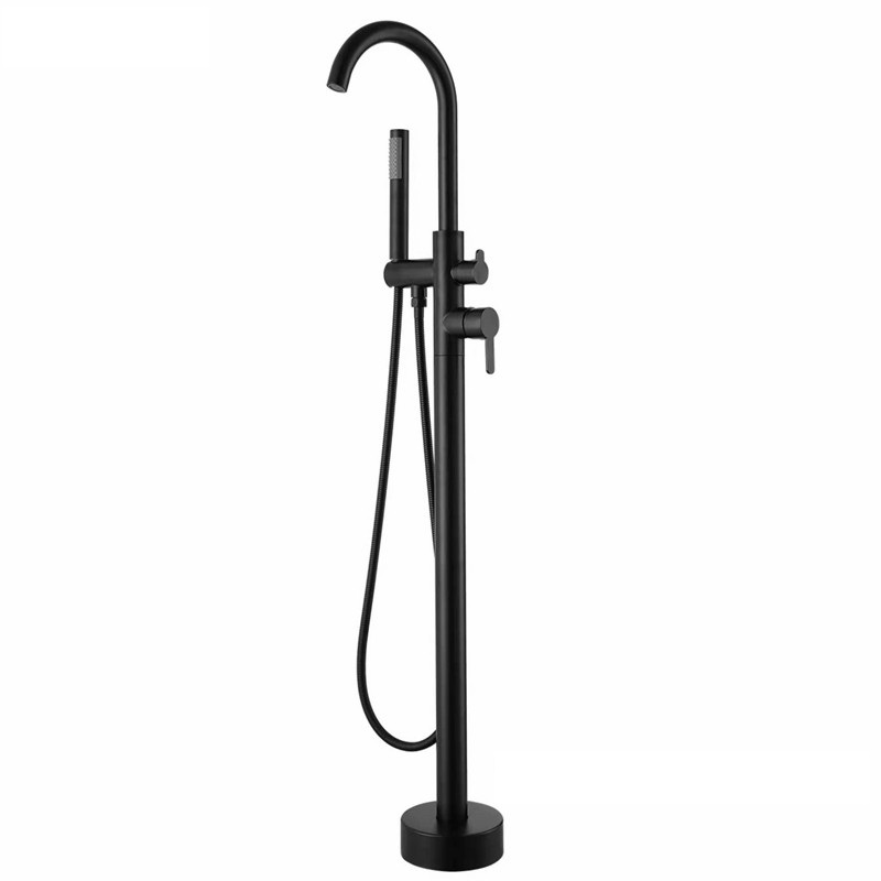 Juno New Pedestal Free Standing Bathtub Shower Set With Handheld Shower And 2 Way Mixing Faucet