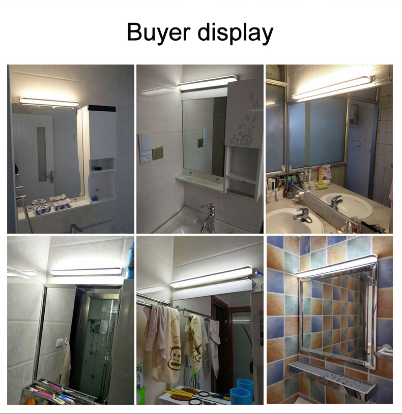 Juno New Rectangular Wall LED Bathroom Lighting Fixtures Above Mirror Light