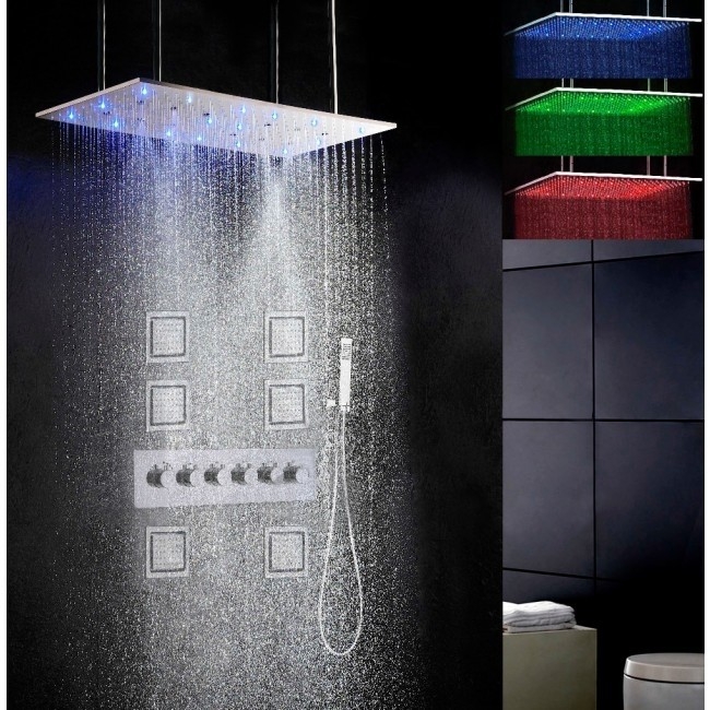 Juno 32 * 16 Inch Amore Atomizing Swash and Rainfall Shower Set