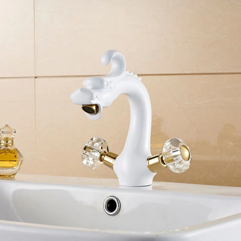 Juno White Dragon Bathroom Faucet