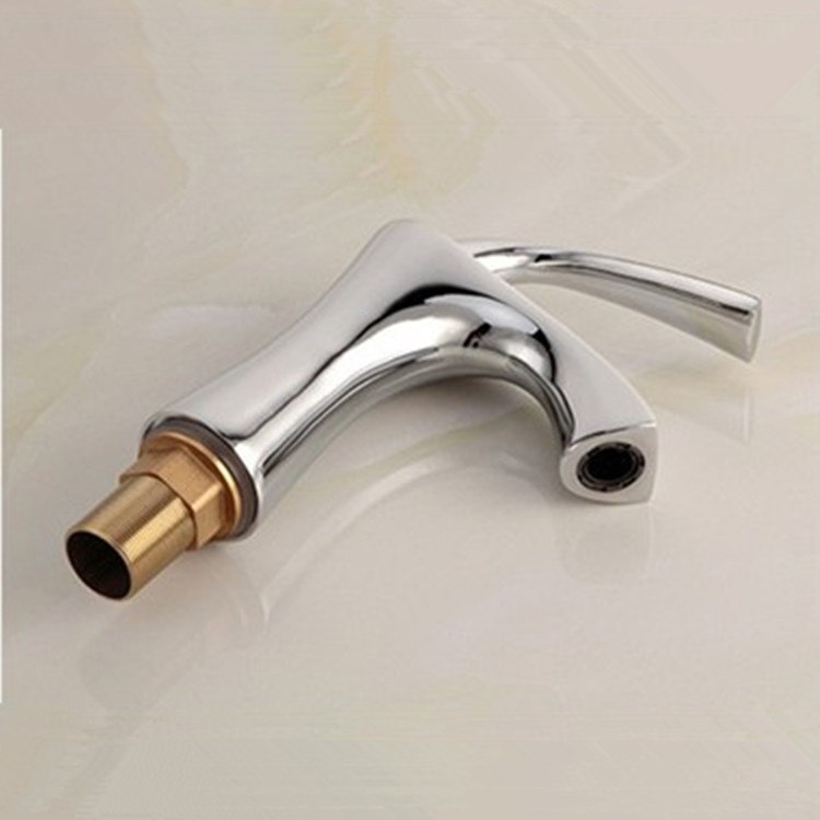 Luxury Style Chrome & Gold Deck Mount Bathroom Faucet