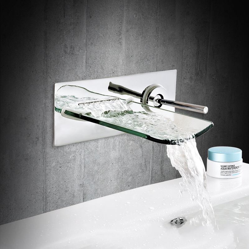 Oil-Rubbed Bronze Bathroom Glass Sink Faucet