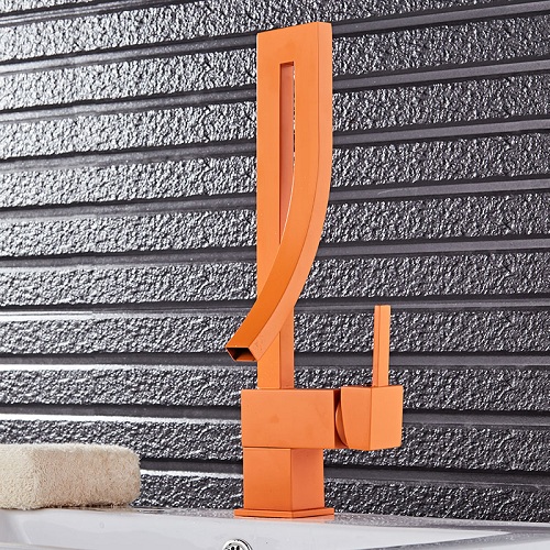 Orange Basin Faucet Single Handle