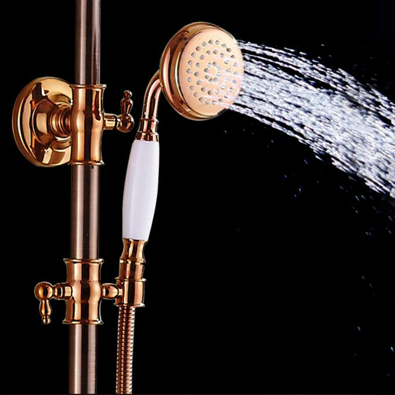 Juno Vintage Shower Head Rainfall Antique Shower Head With Hand Held Shower