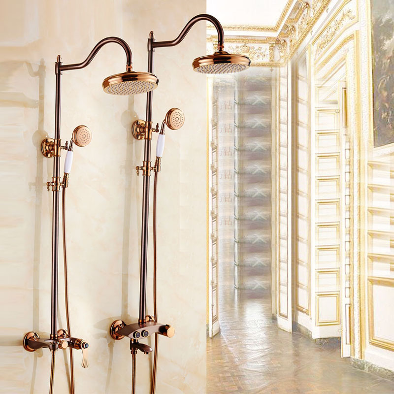 Juno Vintage Shower Head Rainfall Antique Shower Head With Hand Held Shower