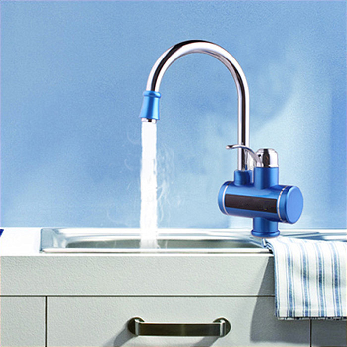 Rotable Kitchen Faucet with Tankless Water Heater