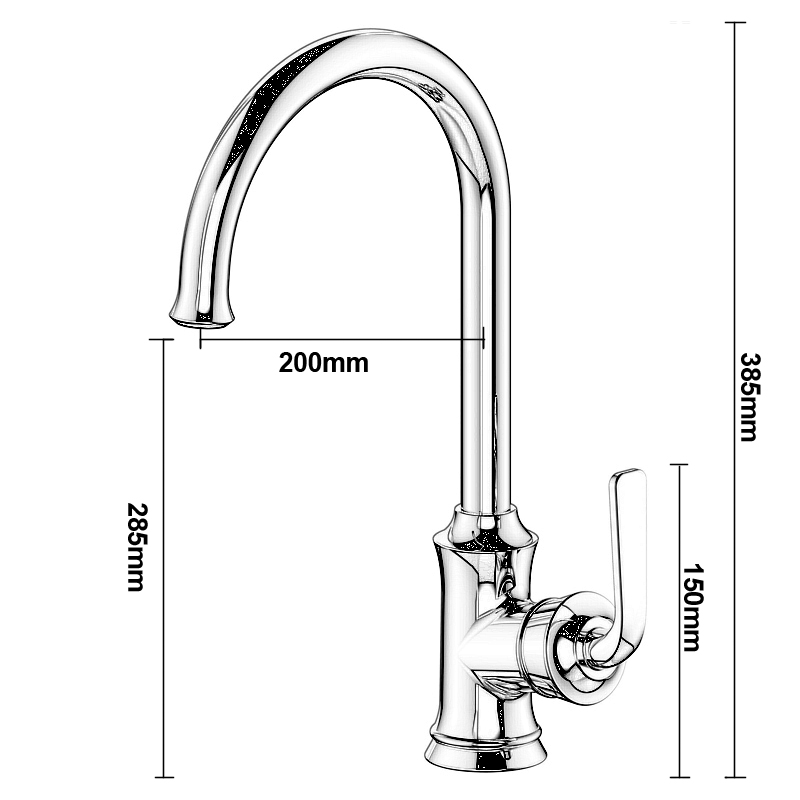 Gold Finish Kitchen Sink Faucet