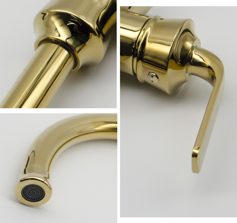 Gold Finish Kitchen Sink Faucet